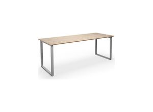 4061753268198 - Mehrzwecktisch DUO-O Trend gerade Platte BxT 1800 x 800 mm Eiche silber