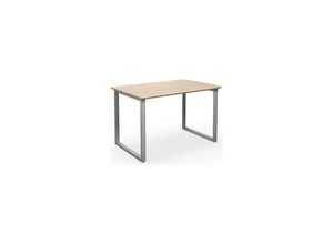 4061753268310 - Mehrzwecktisch DUO-O Trend gerade Platte abgerundete Ecken BxT 1200 x 800 mm Eiche silber