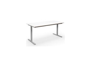 4061753268709 - Mehrzwecktisch DUO-T Trend gerade Platte BxT 1400 x 800 mm weiß silber