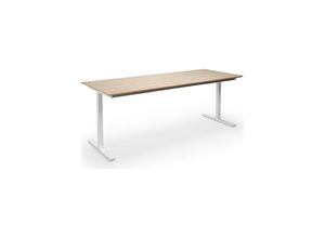 4061753268815 - Mehrzwecktisch DUO-T Trend gerade Platte BxT 1800 x 800 mm Eiche weiß