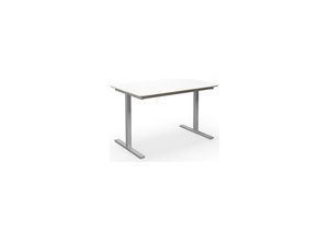 4061753268945 - Mehrzwecktisch DUO-T Trend gerade Platte abgerundete Ecken BxT 1200 x 800 mm weiß silber