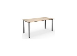 4061753269270 - Mehrzwecktisch DUO-U Trend gerade Platte BxT 1400 x 800 mm Eiche silber