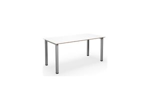 4061753269300 - Mehrzwecktisch DUO-U Trend gerade Platte BxT 1400 x 800 mm weiß silber