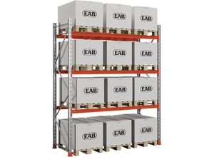 4061753270443 - Palettenregal verzinkt orange HxBxT 3500 x 2930 x 1100 mm Fachlast 1650 kg Grundregal kaiserkraft