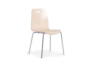 4061753285317 - Schalenstuhl Alina stapelbar VE 4 Stk Birke Chrom kaiserkraft