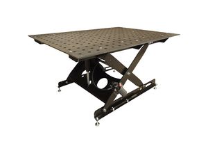 4061753295903 - Höhenverstellbarer Schweißtisch Ø Bohrungen 28 mm 2000 kg m² HxBxT 1050 x 1980 x 1480 mm kaiserkraft
