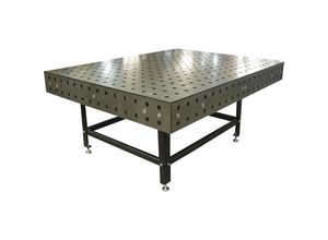 4061753295927 - Schweißtisch Ø Bohrungen 28 mm 2000 kg m² HxBxT 800 x 1980 x 1480 mm kaiserkraft