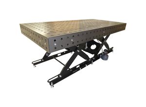 4061753295965 - Höhenverstellbarer Schweißtisch Ø Bohrungen 28 mm 2000 kg HxBxT 1050 x 2480 x 1230 mm kaiserkraft