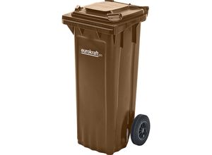 4061753297006 - eurokraft pro Mülltonne aus Kunststoff DIN EN 840 Volumen 80 l BxHxT 448 x 932 x 514 mm braun ab 5 Stk