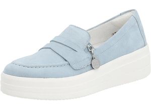4061811844425 - remonte® Slipper Leder Komfortweite Lite n Soft Einlegesohle für Damen blau 38