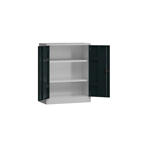 4061815503045 - Stahlschrank ClassiX X-530318 anthrazit lichtgrau 800 x 380 x 1000 cm aufgebaut  4061815503045 LÜLLMANN