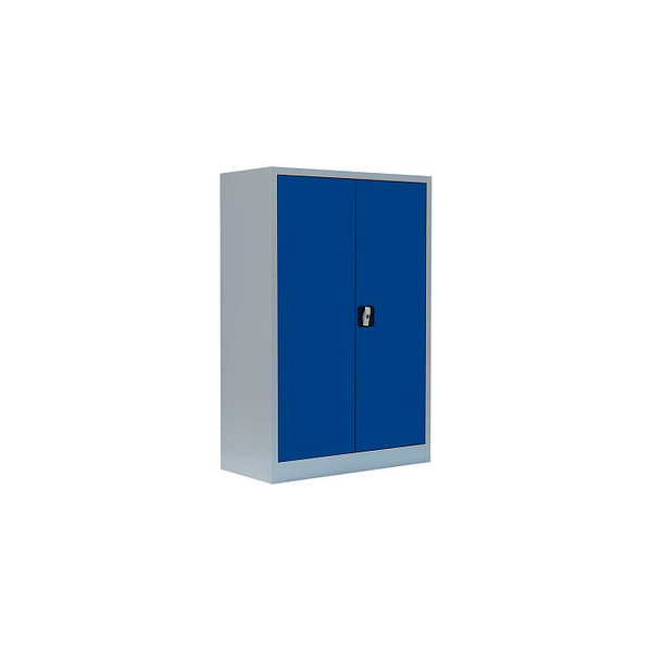 4061815522305 - Stahlschrank 530321 enzianblau lichtgrau 925 x 422 x 1200 cm aufgebaut  4061815522305 LÜLLMANN