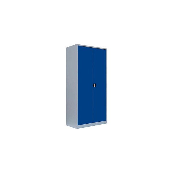 4061815522534 - Stahlschrank 530341 enzianblau lichtgrau 925 x 422 x 1950 cm aufgebaut  4061815522534 LÜLLMANN