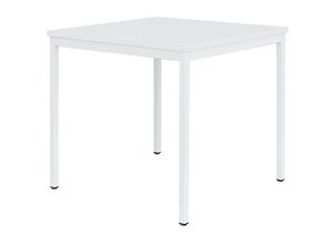4061815543768 - Lüllmann - Schreibtisch Profi Besprechungstisch Büromöbel Verkaufstisch Computertisch 80 x 80 cm ral 9003 weiß 331017 - weiß