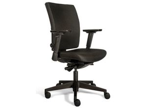 4061815548336 - Lüllmann - Büro Drehstuhl mit Lordosenstütze 980-1125x485x440 mm Schwarz 210360