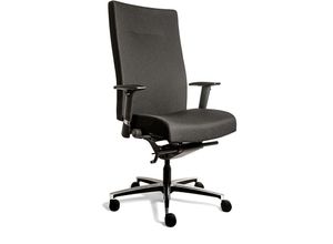 4061815548374 - Lüllmann - Büro-Schwerlast-Drehstuhl xl bis 160kg mit Lordosenstütze 1160-1315 x 520 x 460 mm Schwarz 210440