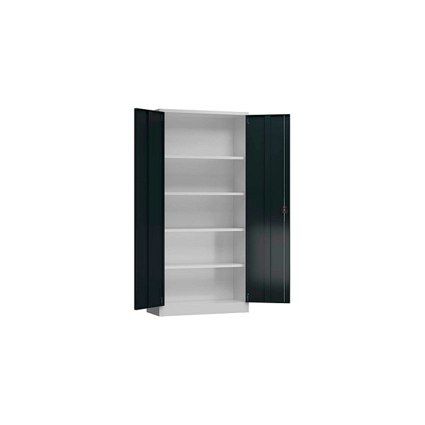 4061815603929 - Stahlschrank ClassiX X-530368 anthrazit lichtgrau 920 x 600 x 1945 cm aufgebaut  4061815603929 LÜLLMANN