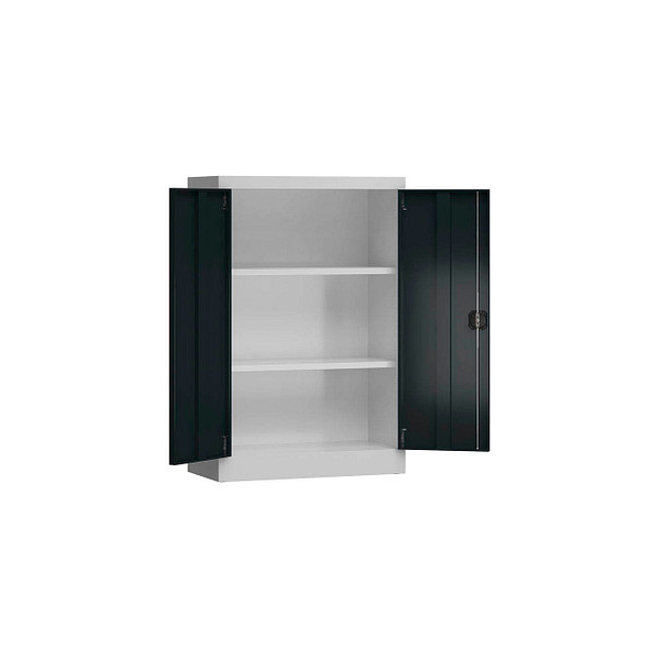 4061815855182 - Stahlschrank ClassiX X-530298 anthrazit lichtgrau 800 x 380 x 1200 cm aufgebaut  4061815855182 LÜLLMANN