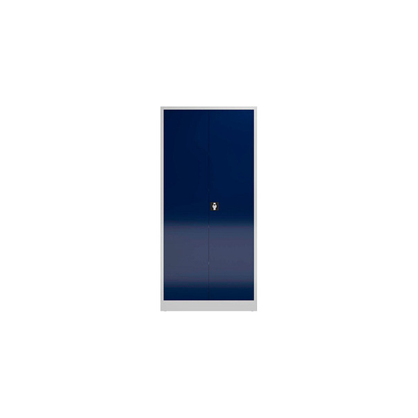 4061815855434 - Putzmittelschrank X-545541 enzianblau lichtgrau 920 x 420 x 1945 cm aufgebaut 4061815855434 LÜLLMANN