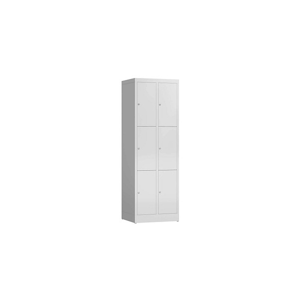 4061815856721 - Schließfachschrank ClassiX lichtgrau X-520320 6 Schließfächer 590 x 500 x 1800 cm 4061815856721 LÜLLMANN