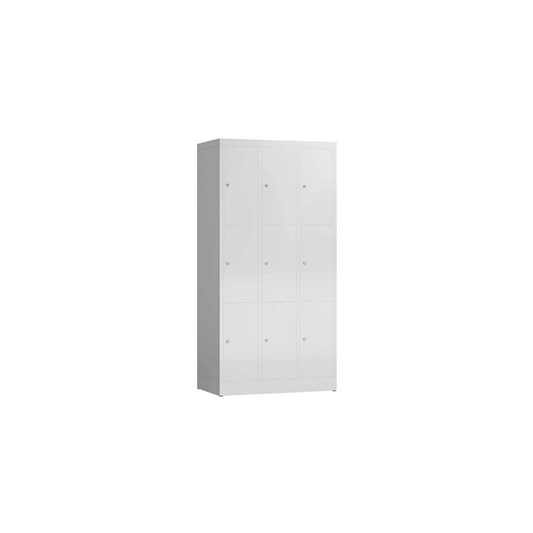 4061815856806 - Schließfachschrank ClassiX lichtgrau X-520330 9 Schließfächer 870 x 500 x 1800 cm 4061815856806 LÜLLMANN