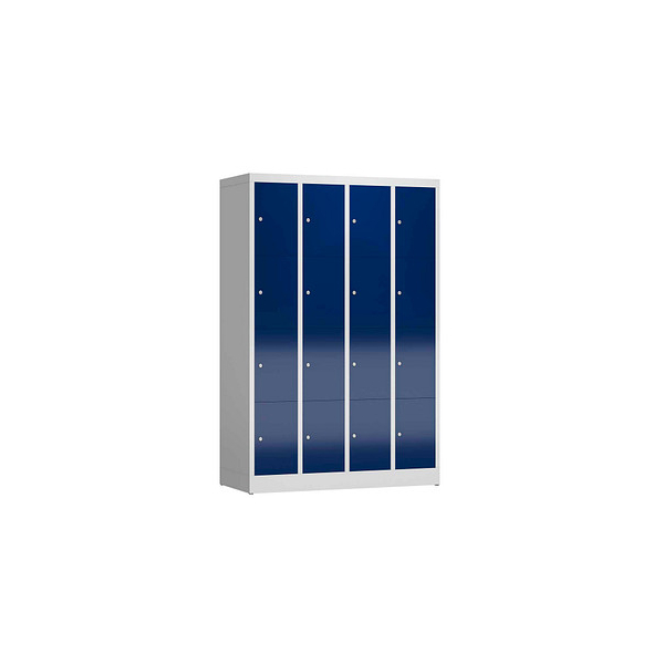 4061815857179 - Schließfachschrank ClassiX enzianblau lichtgrau X-520441 16 Schließfächer 1185 x 500 x 1800 cm 4061815857179 LÜLLMANN