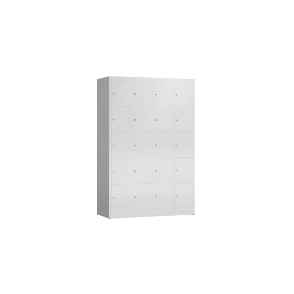 4061815857438 - Schließfachschrank ClassiX lichtgrau X-520540 20 Schließfächer 1185 x 500 x 1800 cm 4061815857438 LÜLLMANN