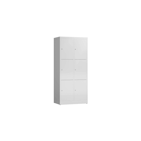 4061815857780 - Schließfachschrank ClassiX lichtgrau X-523320 6 Schließfächer 800 x 500 x 1800 cm 4061815857780 LÜLLMANN