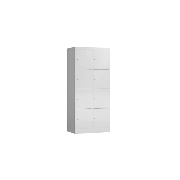 4061815857971 - Schließfachschrank ClassiX lichtgrau X-523420 8 Schließfächer 800 x 500 x 1800 cm 4061815857971 LÜLLMANN