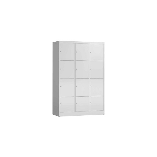 4061815858046 - Schließfachschrank ClassiX lichtgrau X-523430 12 Schließfächer 1185 x 500 x 1800 cm 4061815858046 LÜLLMANN