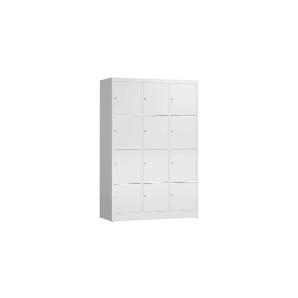 4061815858091 - Schließfachschrank ClassiX signalweiß X-523437 12 Schließfächer 1185 x 500 x 1800 cm 4061815858091 LÜLLMANN