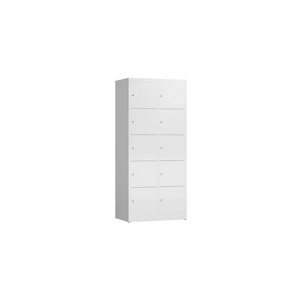 4061815858237 - Schließfachschrank ClassiX signalweiß X-523527 10 Schließfächer 800 x 500 x 1800 cm 4061815858237 LÜLLMANN