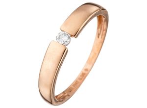 4061861021005 - Solitärring JOBO Fingerringe Gr 54 SI = kleine Einschlüsse Roségold 585-Diamanten rosegold (roségold 585) Damen Solitär Ringe 585 Roségold mit Diamant 008 ct