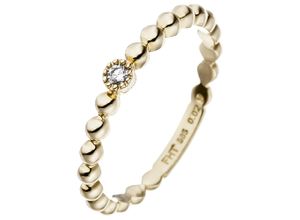 4061861023030 - Diamantring JOBO Fingerringe Gr 50 SI = kleine Einschlüsse Gelbgold 585-Diamanten gelb (gelbgold 585) Damen Diamantringe 585 Gold mit Diamant 002 ct