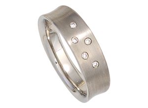 4061861026086 - Diamantring JOBO Fingerringe Gr 56 SI = kleine Einschlüsse Platin 950-Diamanten grau (platin 950) Damen Diamantringe 950 Platin mit 5 Diamanten