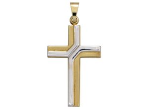 4061861027397 - Kreuz-Anhänger JOBO Anhänger Kreuz Schmuckanhänger Gr Gelbgold 333 goldfarben (gelbgold 333) Damen Anhänger 333 Gold bicolor