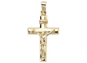 4061861027441 - Kreuz-Anhänger JOBO Anhänger Kreuz Schmuckanhänger Gr Gelbgold 333 goldfarben (gelbgold 333) Damen Anhänger 333 Gold