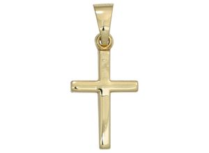 4061861027502 - Kreuz-Anhänger JOBO Anhänger Kreuz Schmuckanhänger Gr Gelbgold 333 goldfarben (gelbgold 333) Damen 333 Gold