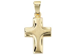 4061861027540 - Kreuz-Anhänger JOBO Anhänger Kreuz Schmuckanhänger Gr Gelbgold 585 gelb (gelbgold 585) Damen Anhänger 585 Gold