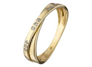 4061861028073 - Goldring JOBO Fingerringe Gr 50 Gelbgold 333 goldfarben (gelbgold 333) Damen Fingerringe 333 Gold mit Zirkonia