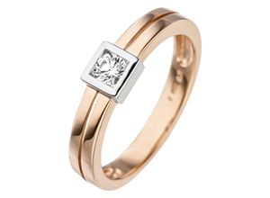 4061861028950 - Goldring JOBO Fingerringe Gr 50 Roségold 375 rosegold (roségold 375) Damen Fingerringe 375 Roségold bicolor mit Zirkonia