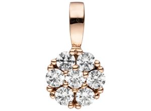 4061861029261 - Ketten-Anhänger JOBO Anhänger mit Zirkonia Schmuckanhänger Gr Roségold 333 rosegold (roségold 333) Damen 333 Roségold