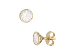 4061861029681 - Paar Ohrstecker JOBO Ohrringe Gr Gelbgold 333 goldfarben (gelbgold 333) Damen Ohrstecker rund 333 Gold mit Zirkonia