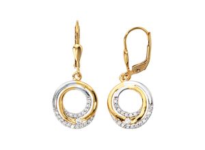 4061861030564 - Paar Ohrhänger JOBO Ohrringe Gr Gelbgold 333 goldfarben (gelbgold 333) Damen Ohrhänger 333 Gold bicolor mit Zirkonia