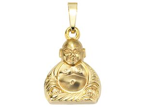 4061861030793 - Ketten-Anhänger JOBO Anhänger Buddha Schmuckanhänger Gr Gelbgold 333 goldfarben (gelbgold 333) Damen Anhänger 333 Gold