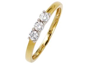 4061861030878 - Goldring JOBO Fingerringe Gr 50 Gelbgold 333-Weißgold 333 goldfarben (gelbgold 333) Damen Fingerringe 333 Gold bicolor mit Zirkonia