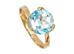 4061861034630 - Goldring JOBO Fingerringe Gr 50 Gelbgold 585 gelb (gelbgold 585) Damen Fingerringe 585 Gold mit Blautopas