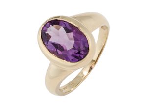 4061861035903 - Goldring JOBO Fingerringe Gr 50 Gelbgold 585 gelb (gelbgold 585) Damen Fingerringe 585 Gold mit Amethyst