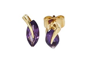 4061861036634 - Paar Ohrstecker JOBO Ohrringe Gr Gelbgold 585 gelb (gelbgold 585) Damen Ohrstecker 585 Gold mit Amethyst