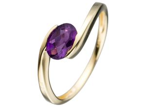 4061861039826 - Goldring JOBO Fingerringe Gr 50 Gelbgold 333 goldfarben (gelbgold 333) Damen Fingerringe 333 Gold mit Amethyst